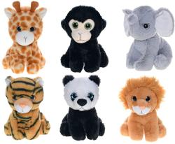 PLYŠ Zvířátko safari 15cm velké oči sedící 6 druhů (plyšová hračka)