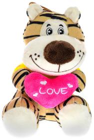 PLYŠ Zvířátko safari se srdíčkem Love 15cm 5 druhů (plyšová hračka)