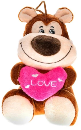 PLYŠ Zvířátko safari se srdíčkem Love 15cm 5 druhů (plyšová hračka)