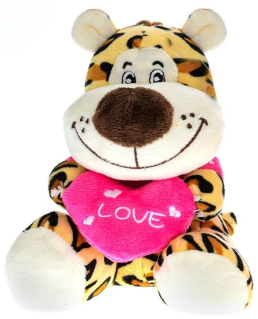 PLYŠ Zvířátko safari se srdíčkem Love 15cm 5 druhů (plyšová hračka)