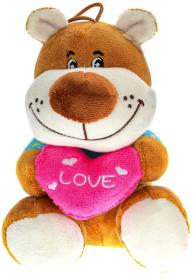 PLYŠ Zvířátko safari se srdíčkem Love 15cm 5 druhů (plyšová hračka)