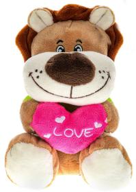 PLYŠ Zvířátko safari se srdíčkem Love 15cm 5 druhů (plyšová hračka)