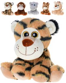 PLYŠ Zvířátko safari sedící 14cm třpytivé oči 6 druhů (plyšová hračka) PLYŠ Zvířátko safari sedící 14cm třpytivé oči 6 druhů (plyšová hračka)