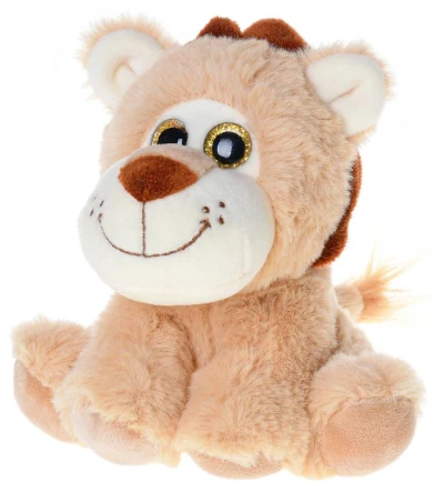 PLYŠ Zvířátko safari sedící 14cm třpytivé oči 6 druhů (plyšová hračka)