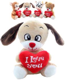 PLYŠ Zvířátko se srdíčkem I Love You 4 druhy (plyšová hračka)