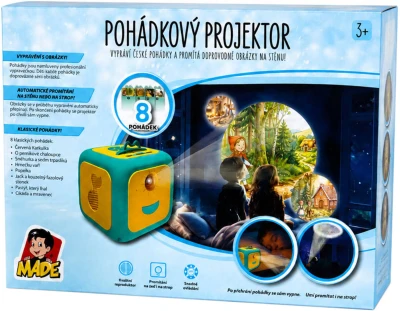 Pohádkový projektor promítačka 8 pohádek CZ na baterie Světlo Zvuk