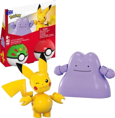 Pokémon Megablok set 2x Pokéball Pikachu + Ditto stavebnice 42 dílků Pokémon Megablok set 2x Pokéball Pikachu + Ditto stavebnice 42 dílků