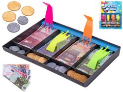 Pokladna herní set EURO bankovky a mince dětské peníze