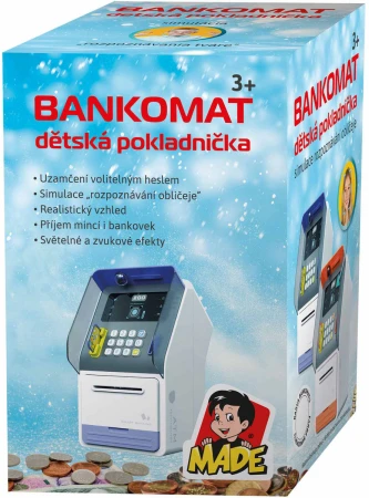 Pokladnička bankomat s rozpoznáním obličeje Face ID na baterie 2 barvy
