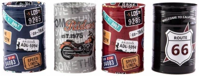 Pokladnička dětská Route 66 / Riders kovová kasička plechovka 4 druhy