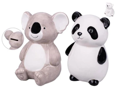 Pokladnička medvídek porcelánová 3 druhy Pokladnička medvídek porcelánová 3 druhy