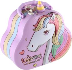 Pokladnička plechová kabelka jednorožec kovová kasička 3 barvy