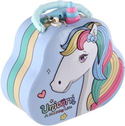 Pokladnička plechová kabelka jednorožec kovová kasička 3 barvy