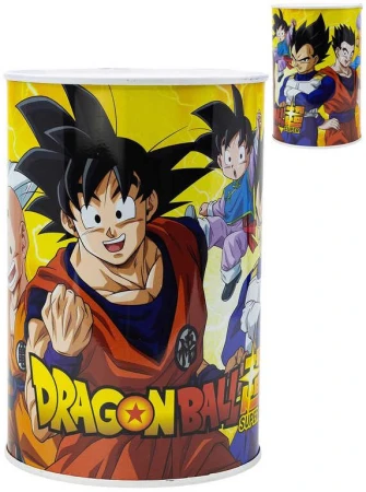 Pokladnička plechovka Dragon Ball Super 15cm kovová dětská kasička Pokladnička plechovka Dragon Ball Super 15cm kovová dětská kasička