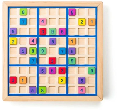 POPULAR DREVO Hra Sudoku stolná logická (drevená hračka)