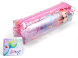 Pouzdro na pera / kosmetiku Mermaid průhledný penál Mořská panna