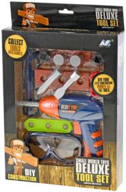 Pracovní nářadí dětské plastové set s vrtačkou a brýlemi v krabičce