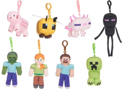 Přívěšek na klíče plyšový Minecraft baby dětská klíčenka 8 druhů Přívěšek na klíče plyšový Minecraft baby dětská klíčenka 8 druhů
