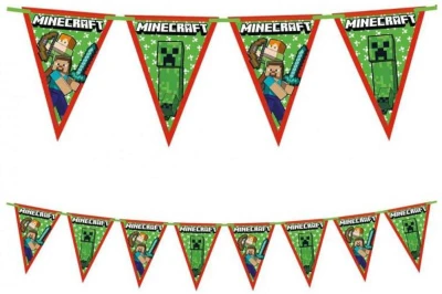 PROCOS Girlanda vlajočková Minecraft ozdobný záves dekorácia na párty PROCOS Girlanda vlajočková Minecraft ozdobný záves dekorácia na párty
