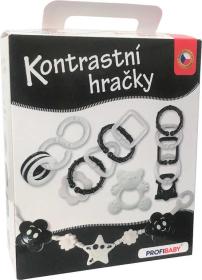 Profibaby Baby kontrastní hračky + zábrana na kočárek pro miminko