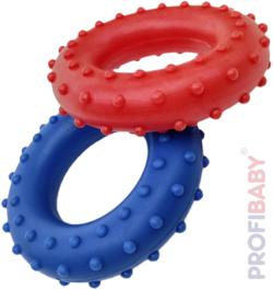 Profibaby Baby kroužky masážní 7cm set 2ks mix barev pro miminko