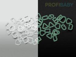 PROFIBABY Céčka ve tmě svítící různé tvary v sáčku set 150ks