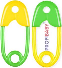 Profibaby Chrastítko barevný špendlík 12cm pro miminko 1ks v sáčku mix barev