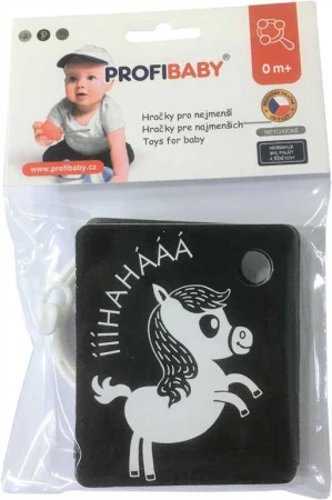Profibaby Kartičky kontrastní černobílé set 9ks zvířátka s klipem pro miminko Profibaby Kartičky kontrastní černobílé set 9ks zvířátka s klipem pro miminko