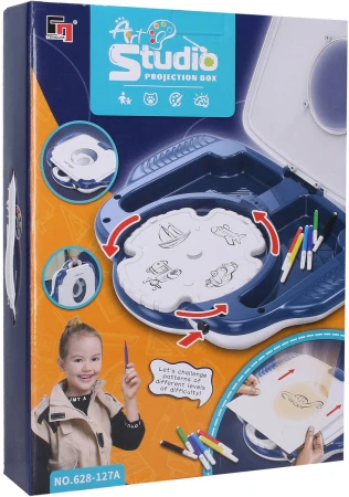Projektor na kreslení kreativní set s fixami a šablonami na baterie Světlo