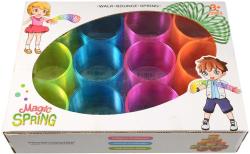 Pružina magická spirála metalická 4 barvy plast