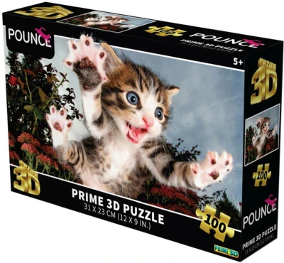 PUZZLE 3D Koťátko 31x23cm 100 dílků skládačka v krabici PUZZLE 3D Koťátko 31x23cm 100 dílků skládačka v krabici