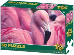 PUZZLE 3D Plameňák 31x23cm 100 dílků skládačka v krabici