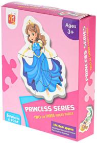 PUZZLE 6v1 Disney Princezny 18x13cm velké dílky 17ks skládačka v krabici