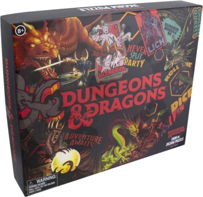PUZZLE Dungeons and Dragons 76x61cm 1000 dílků skládačka PUZZLE Dungeons and Dragons 76x61cm 1000 dílků skládačka