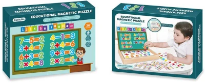 Puzzle edukační magnetické Číslice učíme se počítat v dřevěném boxu