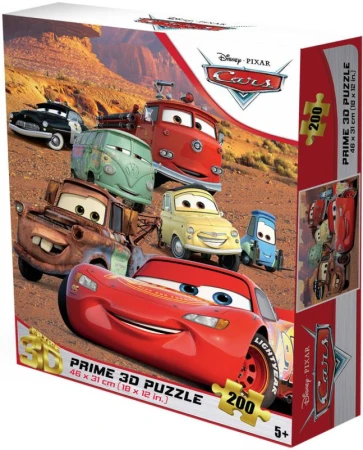PUZZLE Prime 3D Auta (Cars) 31x46cm 200 dielikov holografické PUZZLE Prime 3D Auta (Cars) 31x46cm 200 dielikov holografické