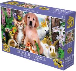 PUZZLE Prime 3D Domácí zvířátka 31x23cm 100 dílků holografické PUZZLE Prime 3D Domácí zvířátka 31x23cm 100 dílků holografické