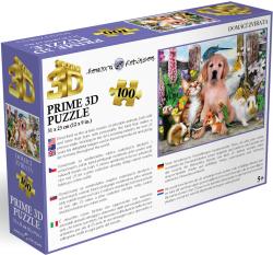 PUZZLE Prime 3D Domácí zvířátka 31x23cm 100 dílků holografické