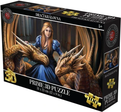PUZZLE Prime 3D Dračí královna 31x23cm 100 dílků holografické PUZZLE Prime 3D Dračí královna 31x23cm 100 dílků holografické