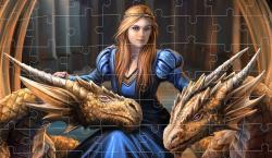 PUZZLE Prime 3D Dračí královna 31x23cm 100 dílků holografické