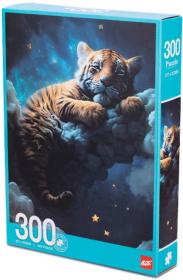 Puzzle spící tygřík 25x38cm 300 dílků skládačka v krabici