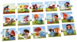 Puzzlika Baby dějové puzzle skládačka Výroba džínů velké dílky set 15ks