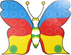 Quercetti FantaColor Junior baby mozaika velké kloboučky se stojánkem cestovní