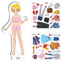 Quercetti Magnetic Fashion oblékací panenka Anna 29 dílků