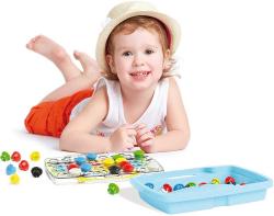 Quercetti Pixel Junior baby mozaika velké kloboučky se stojánkem cestovní