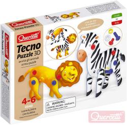 Quercetti Tecno Puzzle pohyblivé 3D lev + zebra 26 dílků (stavebnice) Quercetti Tecno Puzzle pohyblivé 3D lev + zebra 26 dílků (stavebnice)