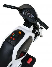 RACCEWAY Elektrická dětská trojkolka bílo-černá