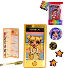 RAINBOW HIGH Zápisník mobil A6 s perem a nálepkami 4 barvy RAINBOW HIGH Zápisník mobil A6 s perem a nálepkami 4 barvy