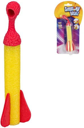 Raketa soft vystřelovací ToysTrends pěnová na kartě