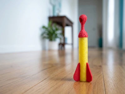Raketa soft vystřelovací ToysTrends pěnová na kartě